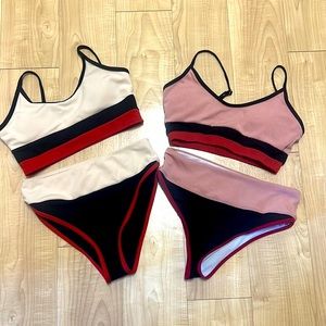 (2) Shein Block color Bikinis